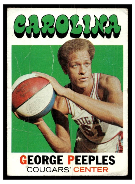 1971 Topps Basketball George Peeples #179 Low Grade — Example A front of card