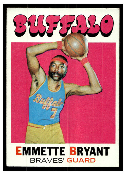 1971 Topps Basketball Emmette Bryant #48 Low Grade front of card
