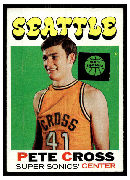 1971 Topps Basketball Pete Cross #33 Low Grade front of card