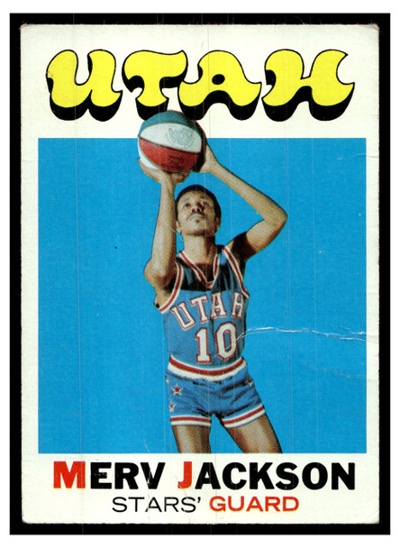 1971 Topps Basketball Merv Jackson #154 Low Grade front of card