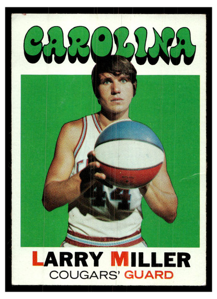 1971 Topps Basketball Larry Miller #208 Low Grade front of card