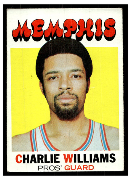 1971 Topps Basketball Charlie Williams #158 Low Grade front of card