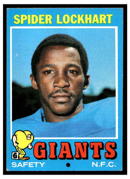 1971 Topps Football Spider Lockhart #128 Low Grade front of card