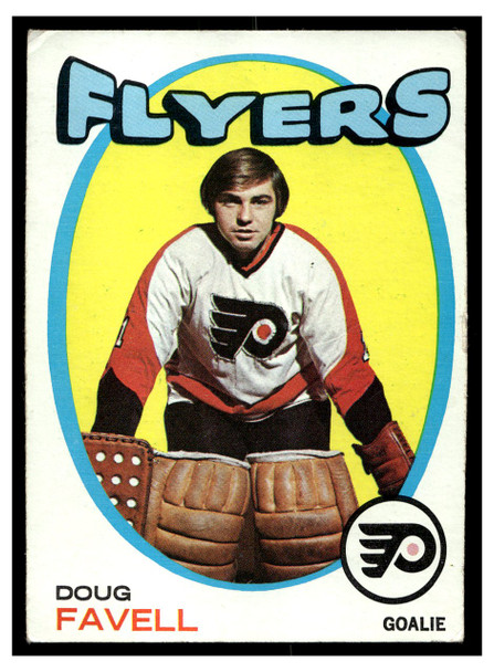 1971 Topps Hockey Doug Favell #72 Low Grade - Creases front of card