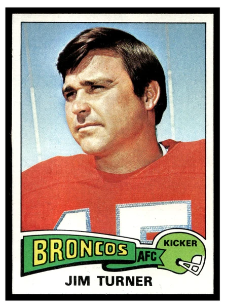1975 Topps Football Jim Turner #158 Low Grade front of card