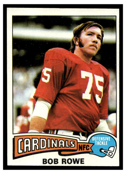 1975 Topps Football Bob Rowe #483 Low Grade — Example C front of card