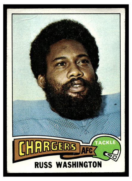 1975 Topps Football Russ Washington #335 Low Grade - Creases front of card