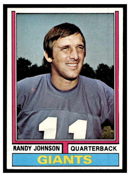 1974 Topps Football Randy Johnson #419 Low Grade front of card