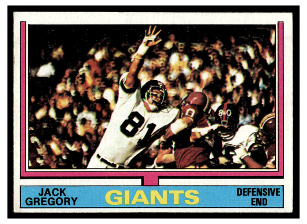 1974 Topps Football Jack Gregory #439 Low Grade front of card