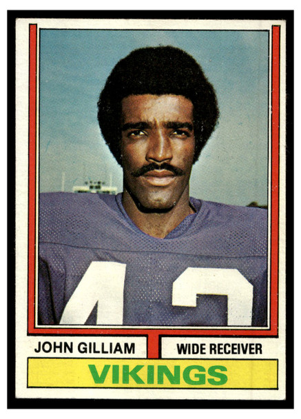 1974 Topps Football John Gilliam #240 Low Grade front of card
