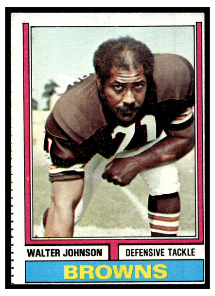 1974 Topps Football Walter Johnson #448 Low Grade front of card