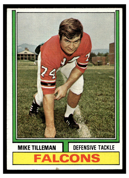 1974 Topps Football Mike Tilleman #402 Low Grade front of card