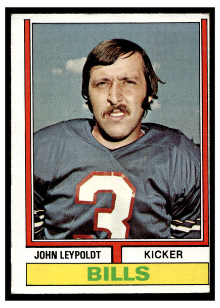 1974 Topps Football John Leypoldt #288 Low Grade — Example B front of card
