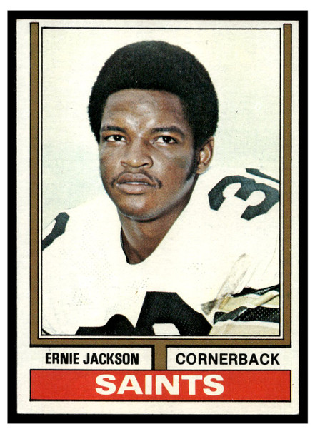 1974 Topps Football Ernie Jackson #366 Low Grade — Example A front of card