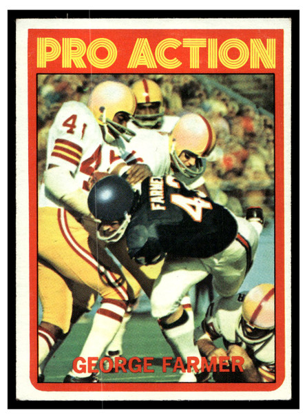 1972 Topps Football George Farmer #252 Pro Action Low Grade front of card