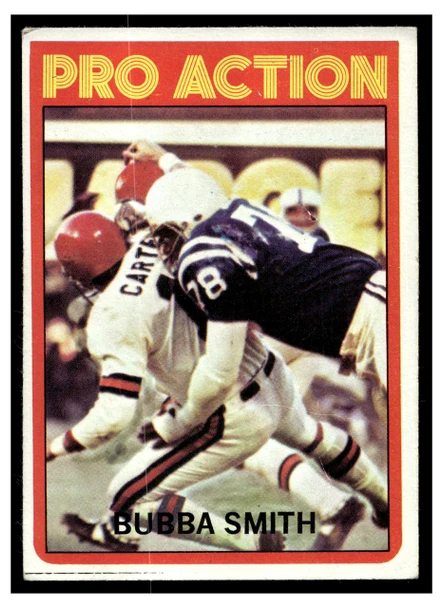 1972 Topps Football Bubba Smith #127 Pro Action Low Grade front of card