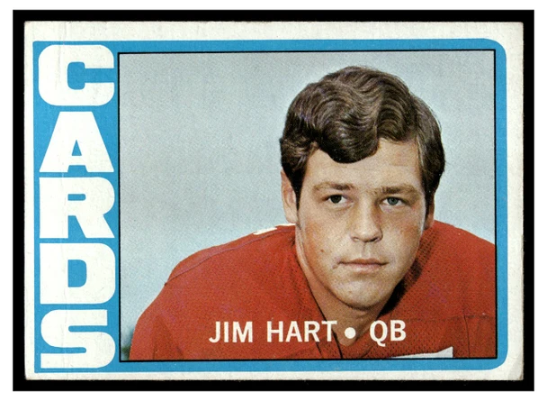 1972 Topps Football Jim Hart #88 Low Grade — Example B front of card
