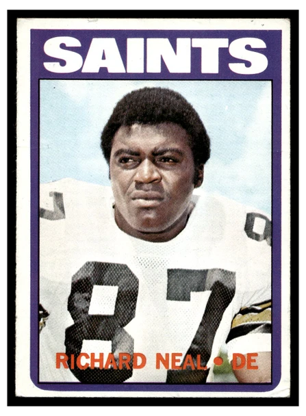 1972 Topps Richard Neal #87 Rookie Card Low Grade - Creases front of card