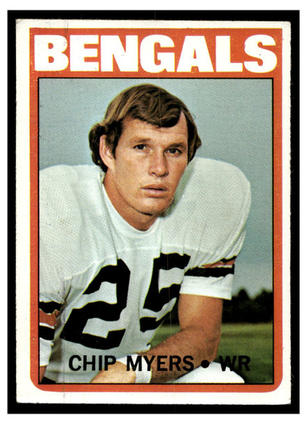 1972 Topps Chip Myers #17 Rookie Card Low Grade — Example D front of card