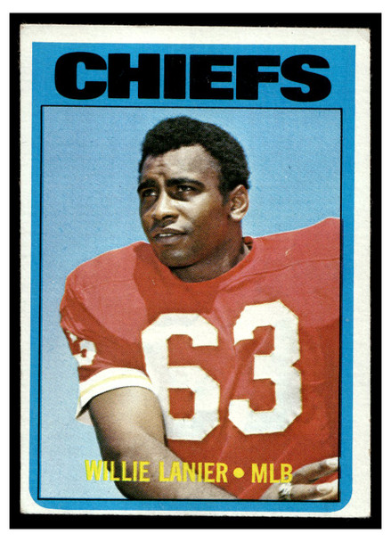 1972 Topps Willie Lanier #35 HOF Low Grade - Creases — Example A front of card