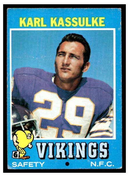 1971 Topps Karl Kassulke #46 Rookie Card Low Grade - Creases front of card