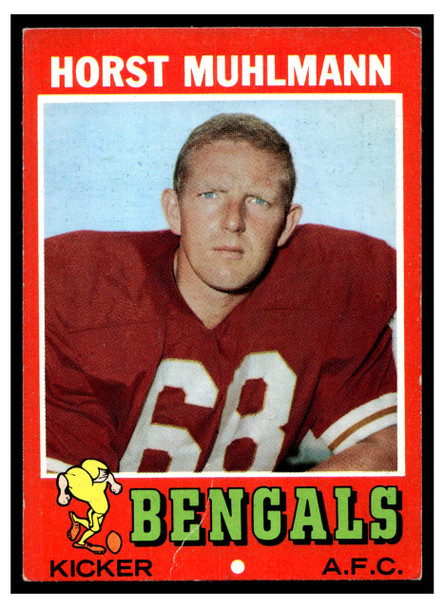 1971 Topps Horst Muhlmann #49 Rookie Card Low Grade - Creases front of card