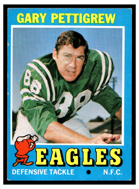 1971 Topps Gary Pettigrew #63 Rookie Card Low Grade - Creases front of card