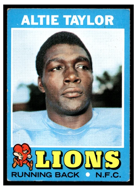 1971 Topps Altie Taylor #62 Rookie Card Low Grade - Creases front of card