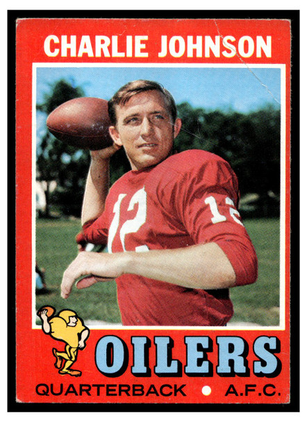 1971 Topps Charlie Johnson #85 Low Grade - Creases front of card
