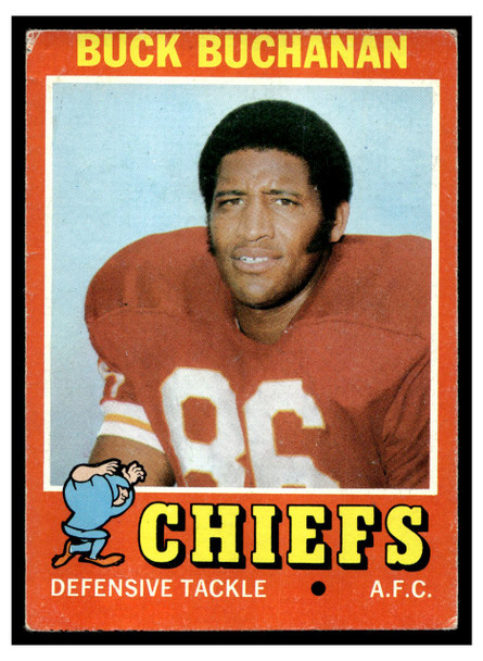 1971 Topps Buck Buchanan #13 HOF Low Grade — Example A front of card