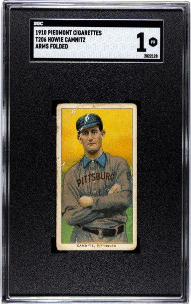 1910 T206 Howie Camnitz Arms Crossed Piedmont 350 SGC 1 front of card
