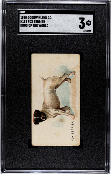 1890 N163 Goodwin & Co. Old Judge Fox Terrier SGC 3 front of card