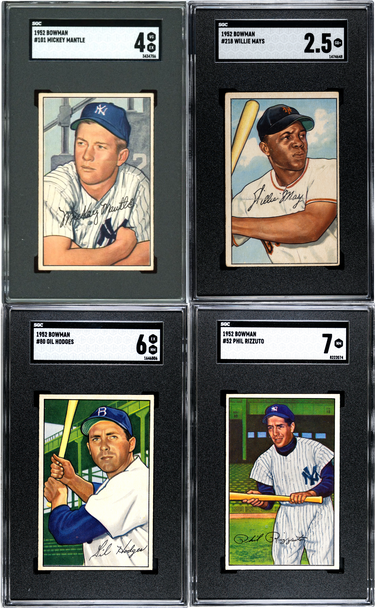 The big four this time include Mantle, Mays, and high grade examples of HOF'ers Gil Hodges and Phil Rizzuto.