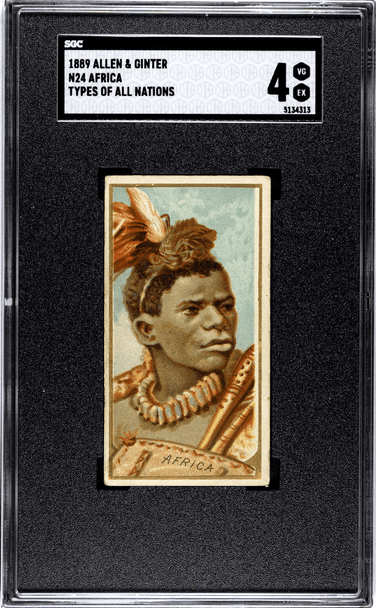1889 N24 Allen & Ginter Africa Types of All Nations SGC 4 front of card