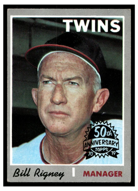 1970 Topps Bill Rigney #426 Manager 2019 Heritage 50th Anniversary Buyback Low Grade front of card