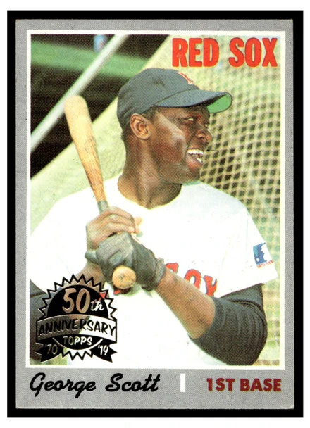 1970 Topps George Scott #385 2019 Heritage 50th Anniversary Buyback Low Grade front of card