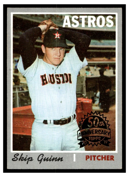 1970 Topps Skip Guinn #316 2019 Heritage 50th Anniversary Buyback Low Grade front of card