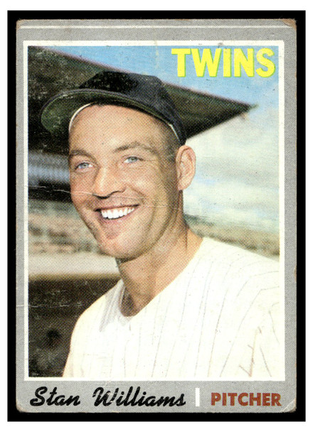 1970 Topps Stan Williams #353 Low Grade - Creases front of card