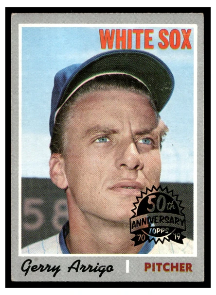 1970 Topps Gerry Arrigo #274 2019 Heritage 50th Anniversary Buyback Low Grade — Example B front of card