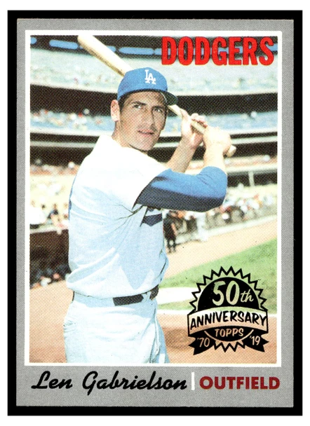 1970 Topps Len Gabrielson #204 2019 Heritage 50th Anniversary Buyback Low Grade front of card