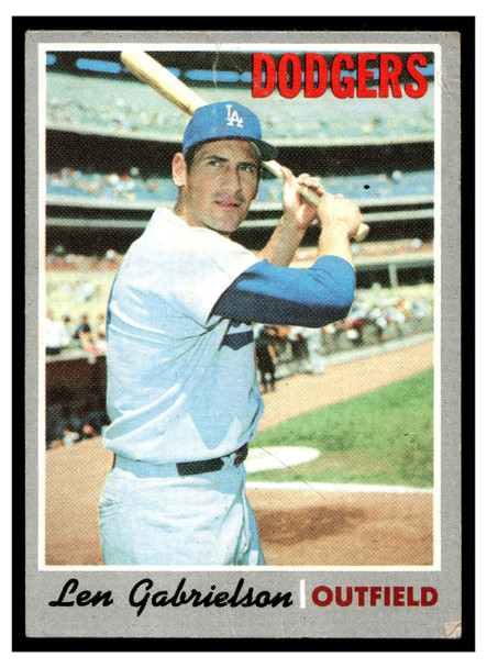 1970 Topps Len Gabrielson #204 Low Grade - Creases front of card