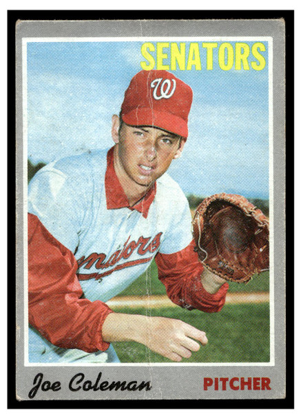 1970 Topps Joe Coleman #127 Low Grade - Creases front of card