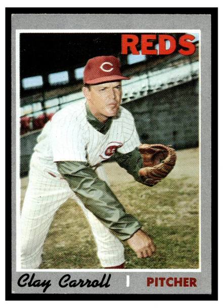 1970 Topps Clay Carroll #133 Low Grade front of card
