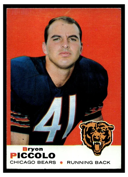 1969 Topps Brian Piccolo #26 Rookie Card Low Grade - Creases front of card