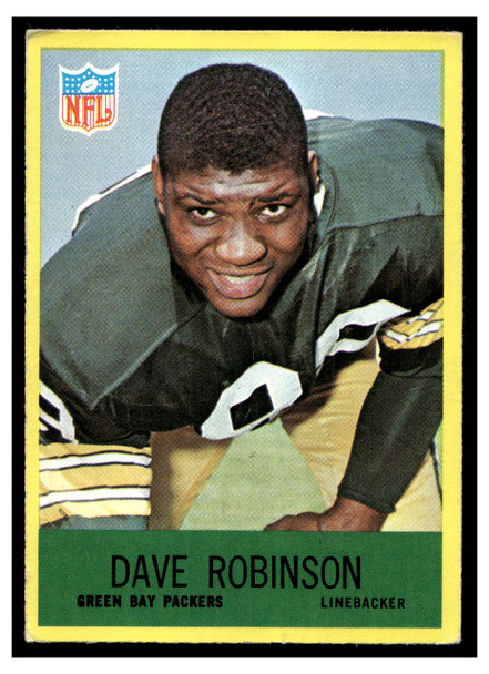 1967 Philadelphia Dave Robinson #80 Rookie Card HOF Low Grade - Creases front of card