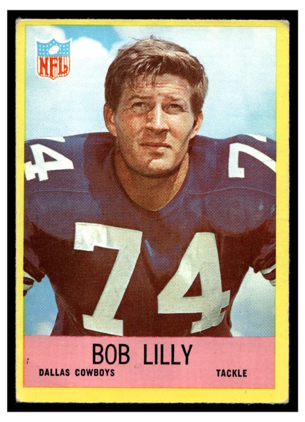 1967 Philadelphia Bob Lilly #55 HOF Low Grade - Creases front of card