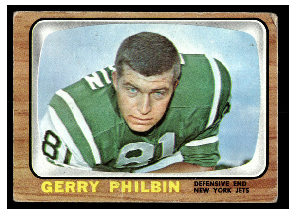 1966 Topps Gerry Philbin #98 Low Grade - Marks front of card