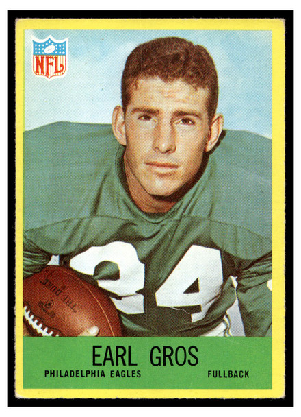 1967 Philadelphia Earl Gros #137 Low Grade front of card