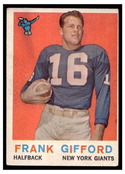 1959 Topps Frank Gifford #20 HOF Low Grade - Creases front of card