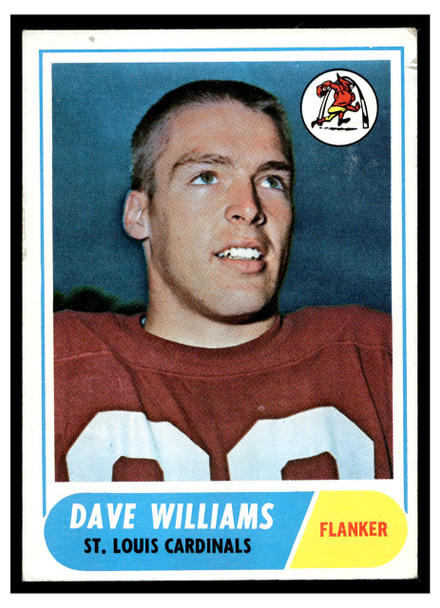1968 Topps Dave Williams #218 Rookie Card Low Grade front of card
